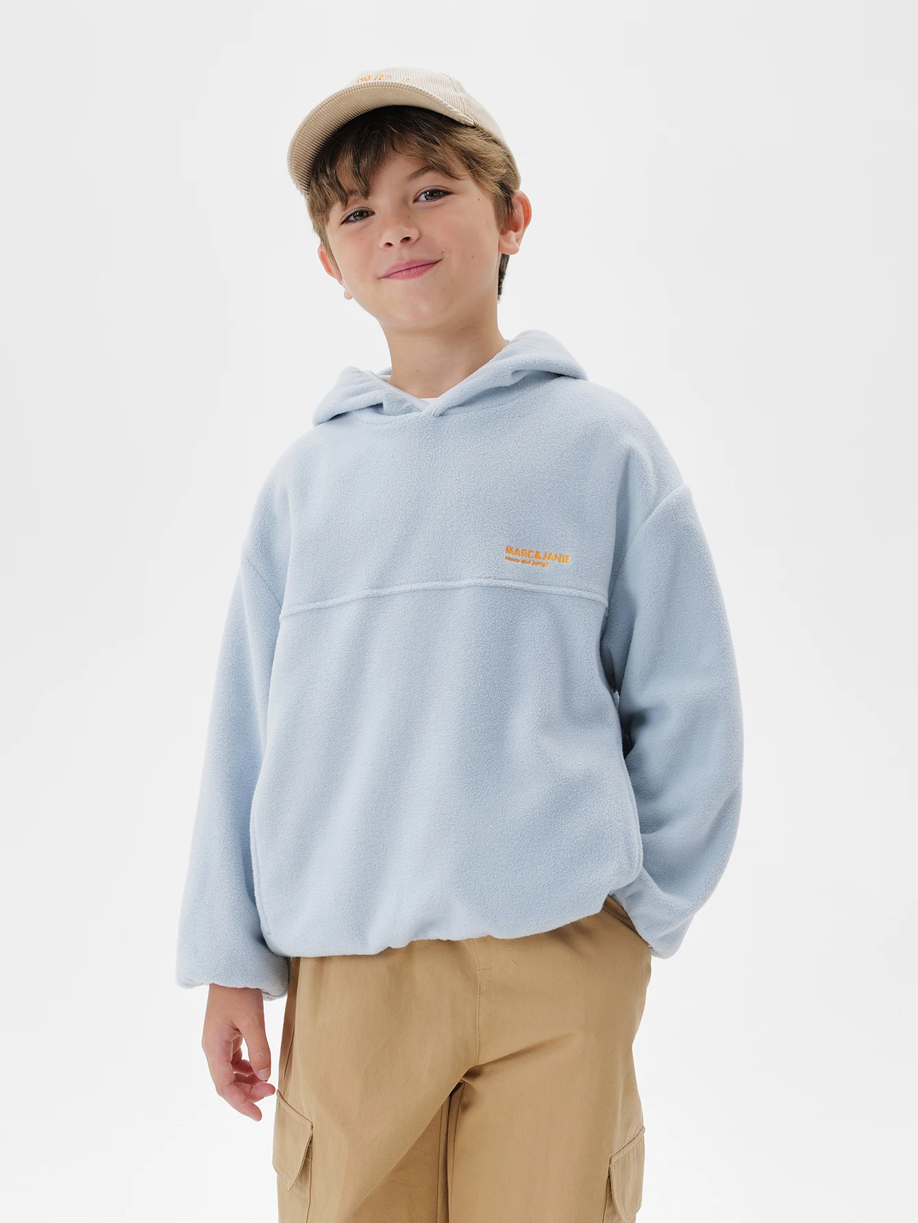 

MARC & JANIE унисекс для больших детей, мальчиков и девочек, мягкая антистатическая флисовая толстовка с капюшоном для отдыха, 551729