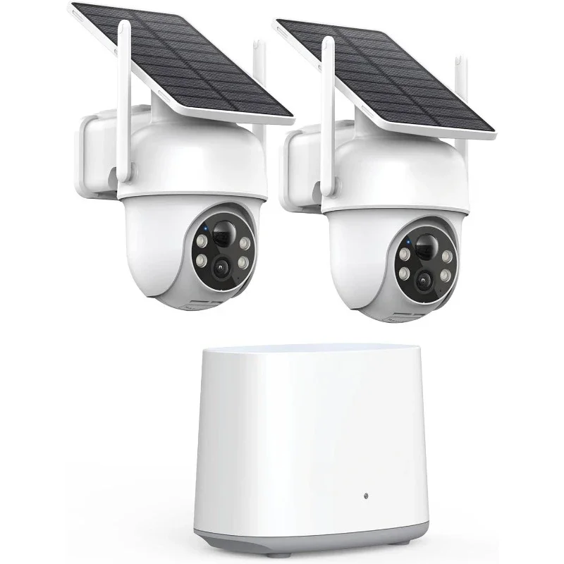 

NEW Security Cameras Wireless Outdoor Home System, 2 Camera Kit, No Subscription Fees, Solar Powered Fast delivery