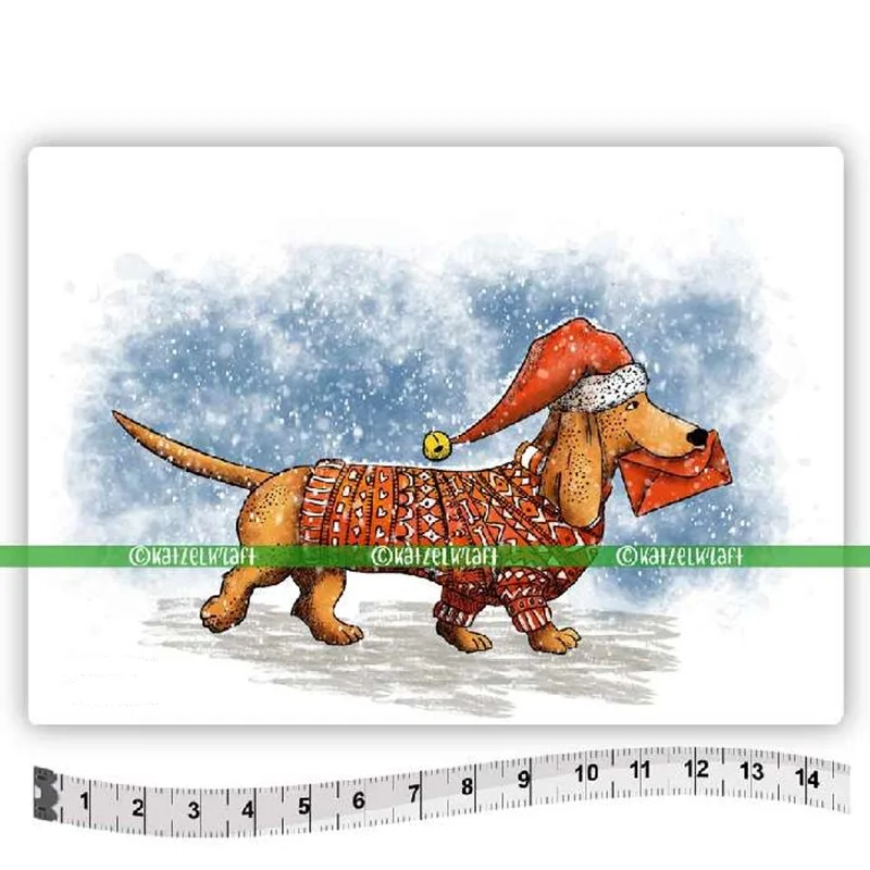 

2022 New Santa's Dog Clear Seal Stamp DIY Scrapbooking Embossing Photo Album Decorative Paper Card Craft Art Handmade Gift