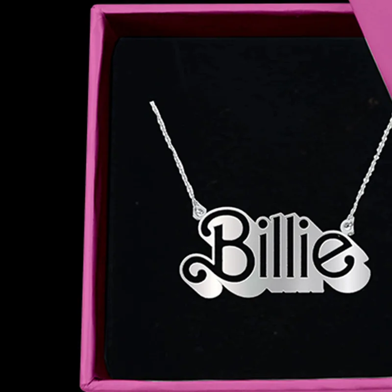 Fashion Silver Color Billie Pendant Necklace for Women Clavicle Chain Necklace Exquisite Jewelry Accessories Gifts