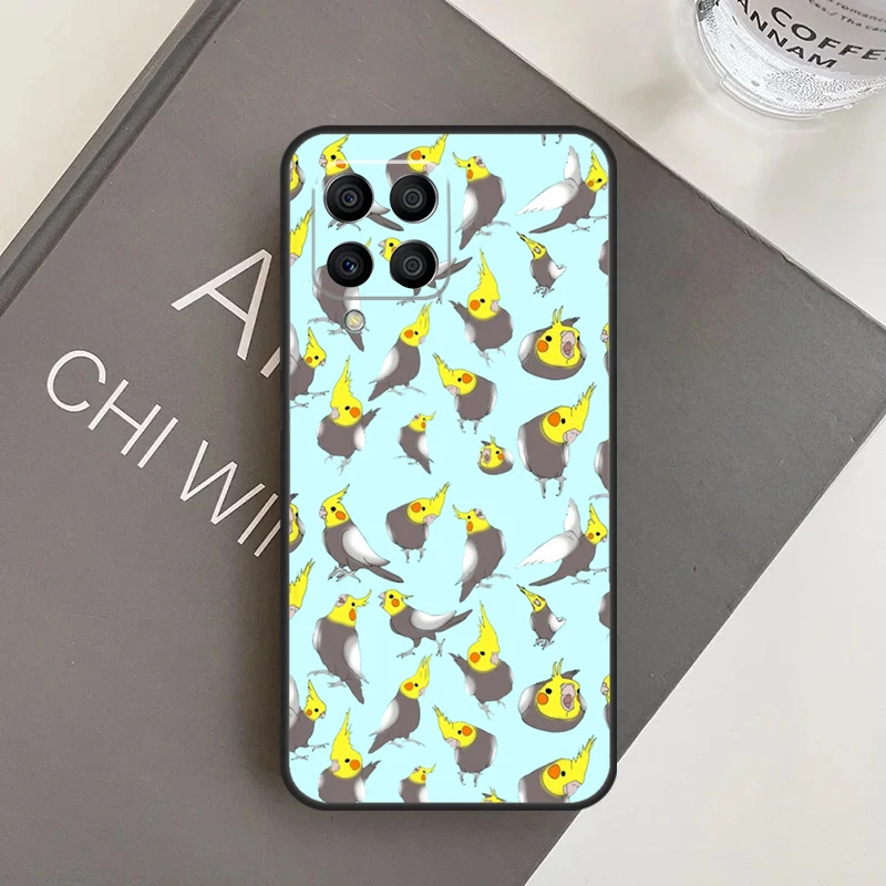 Cartoon Cockatiel Collage Case For Samsung Galaxy M14 M34 M54 M21 M51 M12 M32 M52 M13 M23 M33 M53 M31s M30s M20 Coque