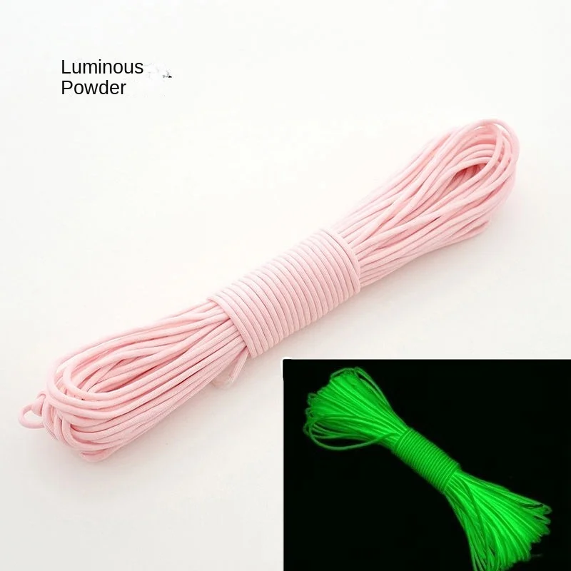 9-Core 550 Luminous 4mm Paracord Rope Nylon Tactical Survival Parachute Cord for Nighttime Outdoor Utility Camping Tent Cord