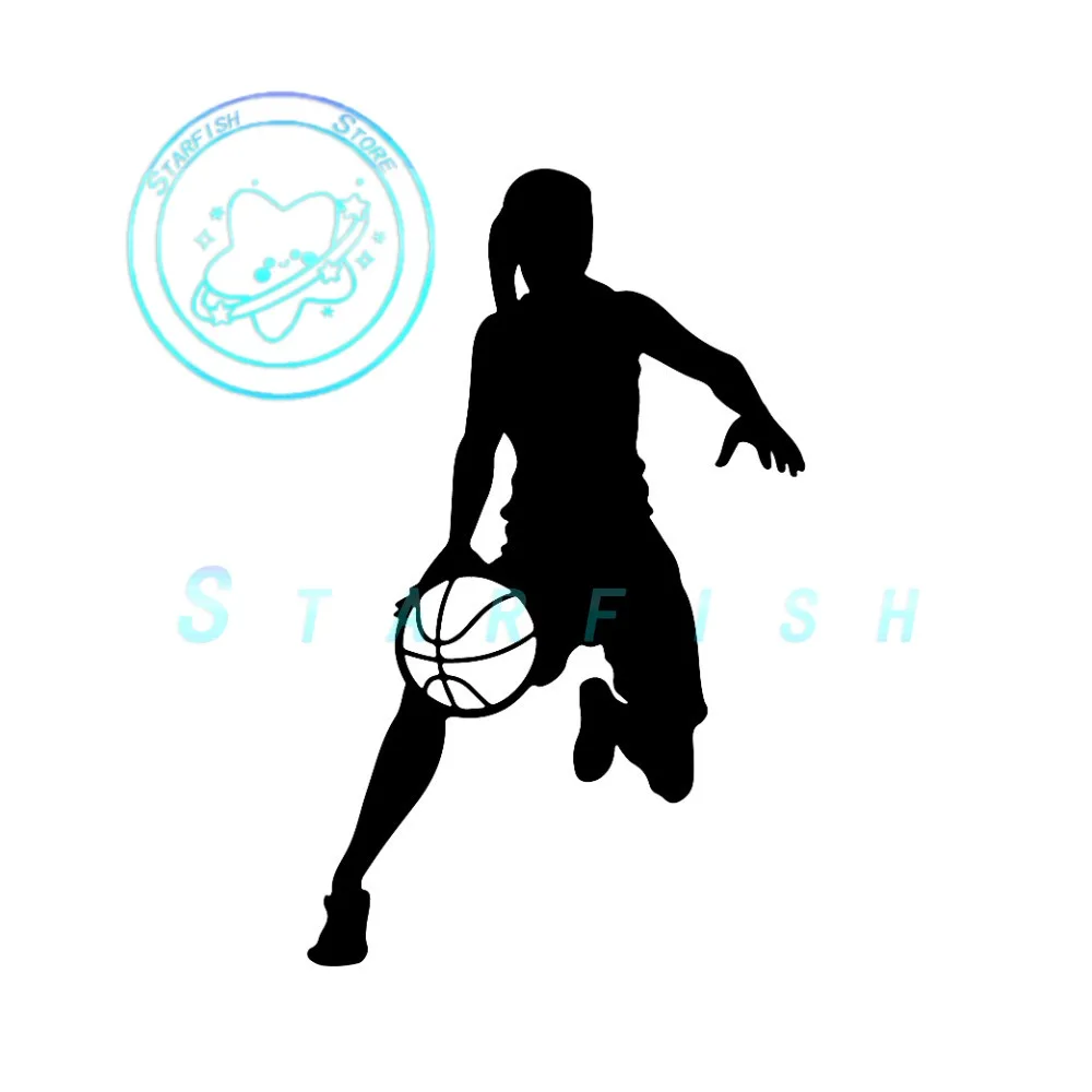 Basketball Player Wall Sticker Decoration for Boys' Bedroom Sports Sticker PVC Material Waterproof and Sunscreen