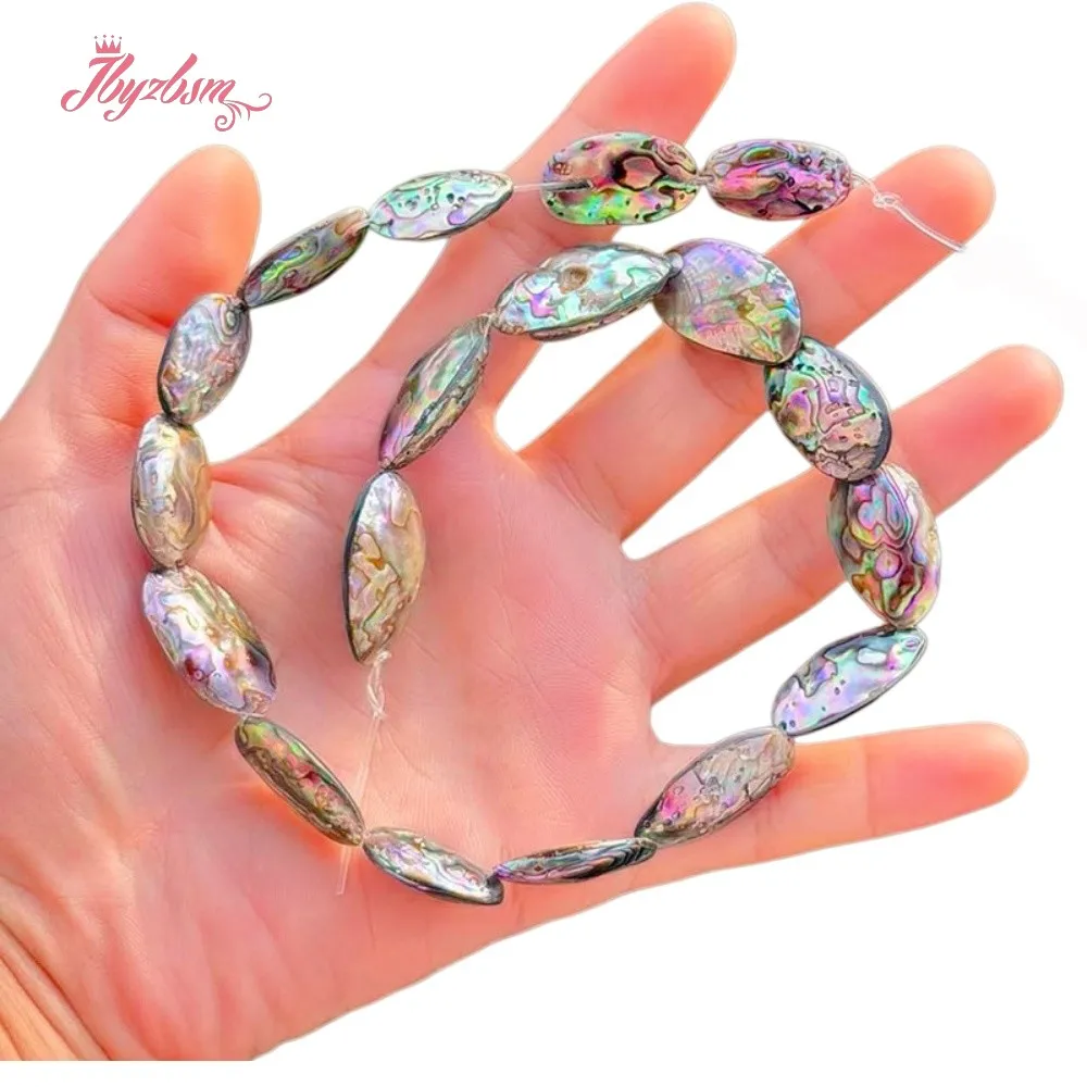 10x15mm-12x18mm Irregular Shape Abalone Shell Natural Stone Beads For DIY Necklace Bracelet Jewelry Making Strand 15 Inches