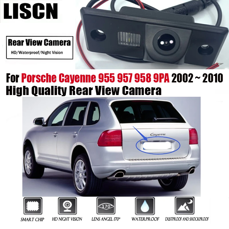 

HD rear view camera For Porsche Cayenne 955 957 958 9PA 2002 ~ 2010 HD Night Vision Waterproof Backup Parking Reversing Camera