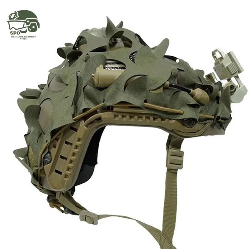 SpoTactical Helmet Cloth Protector Cover Skin FAST Helmet Detachable Cloth Protector Cover Skin Tactical Gear Outdoor Camouflage
