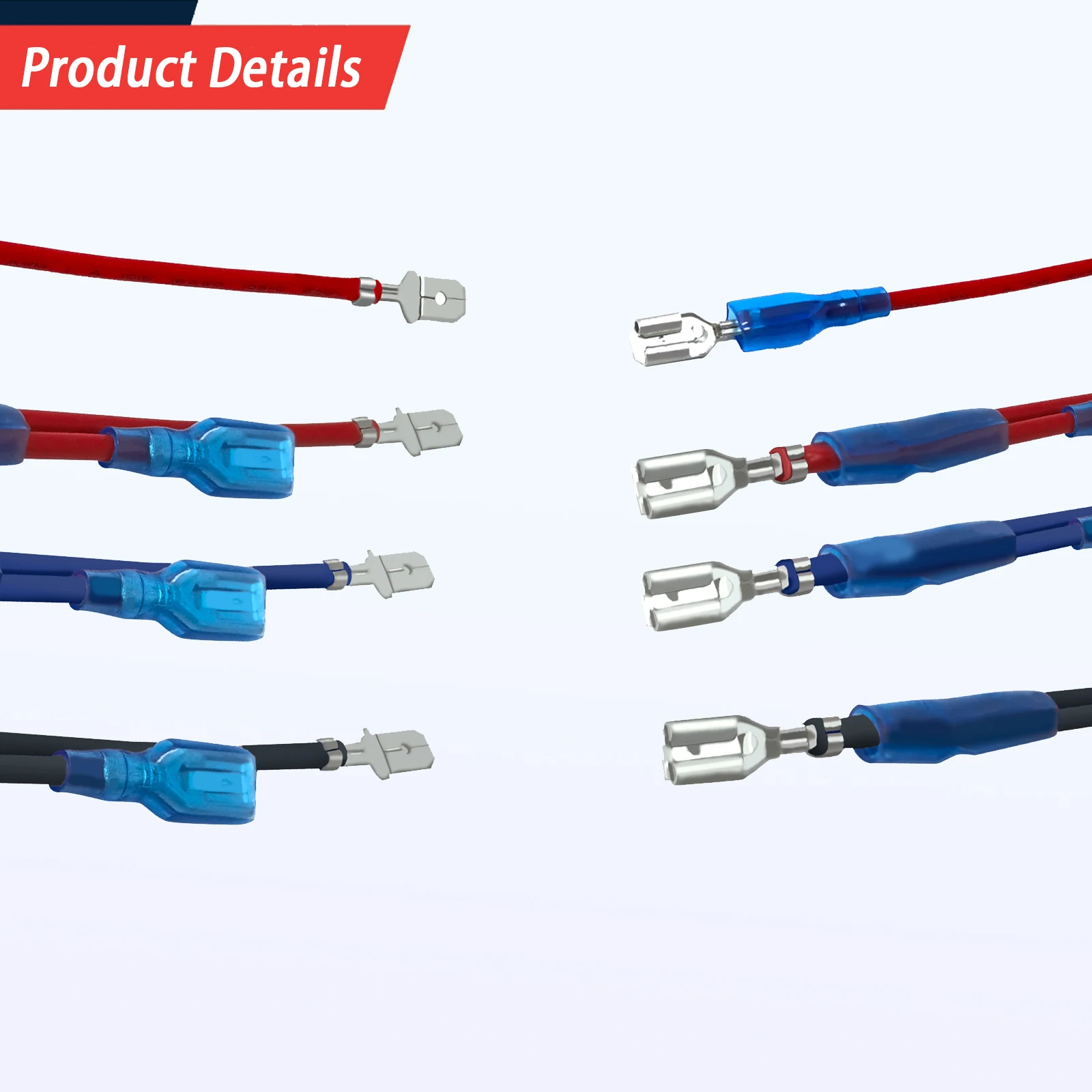Dash Panel Harness Rocker Switch Jumper Wires with Male Female Terminal for 2/3/4/6/8 Gang ON OFF / ON OFF ON Switch Panel