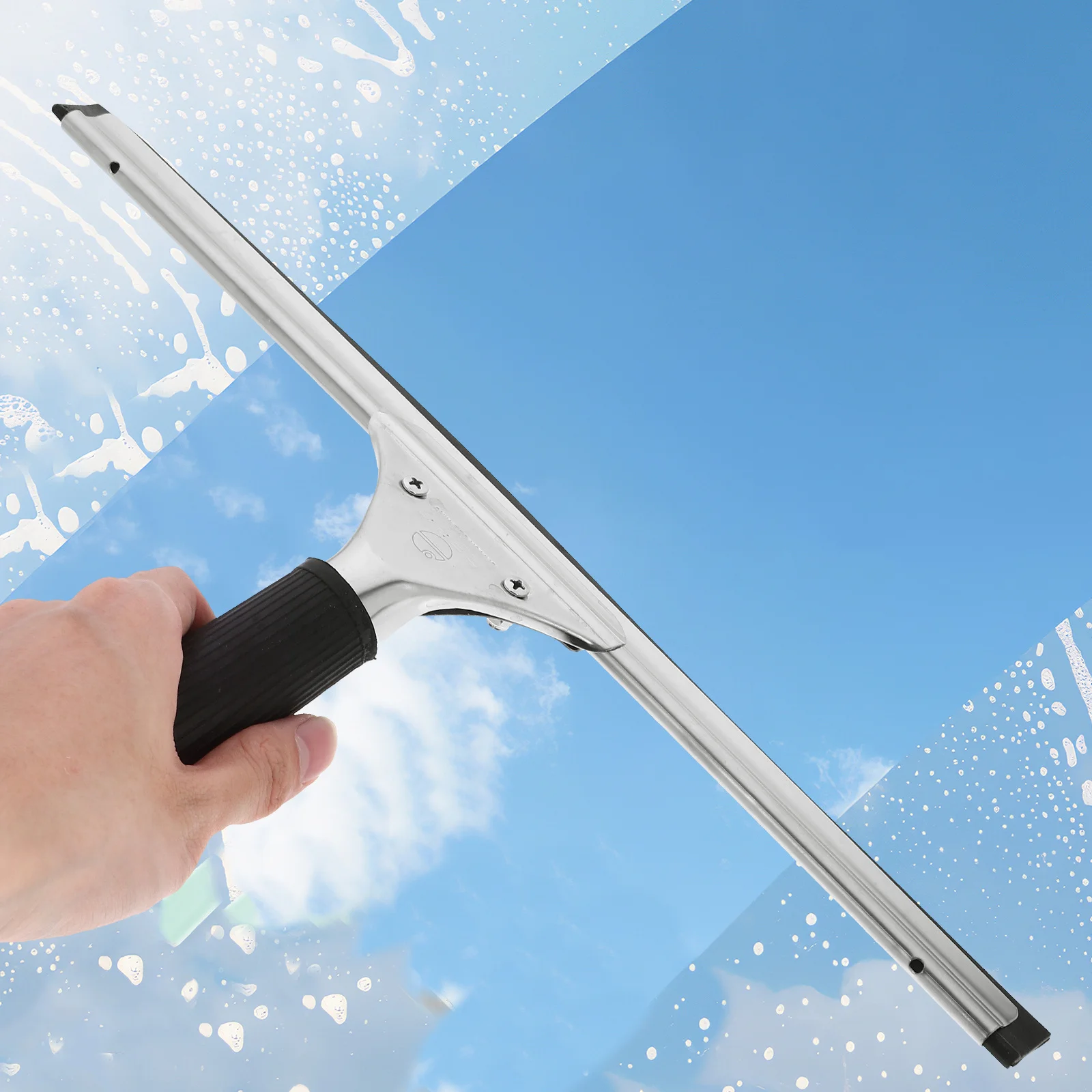 

Glass Scraper Window Washing Squeegee High Absorption Fiber Cloth Deep Cleaning Tool Detachable Design Scratch Free For