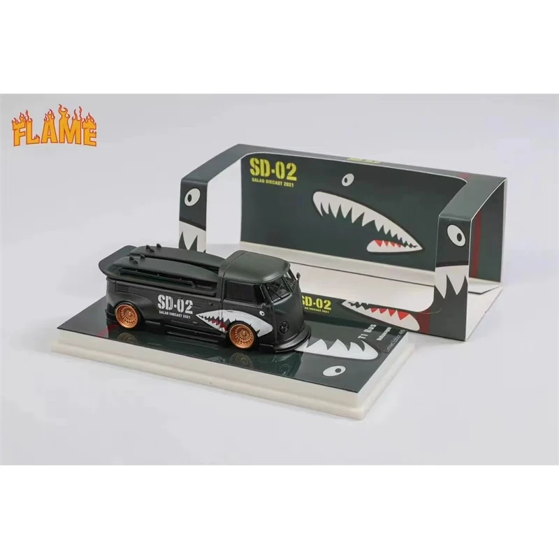 

Flame 1:64 Wide Body Pickup Truck Model T1 Kombi Shark Series Alloy Die Casting Model Children Gifts Collect Ornaments