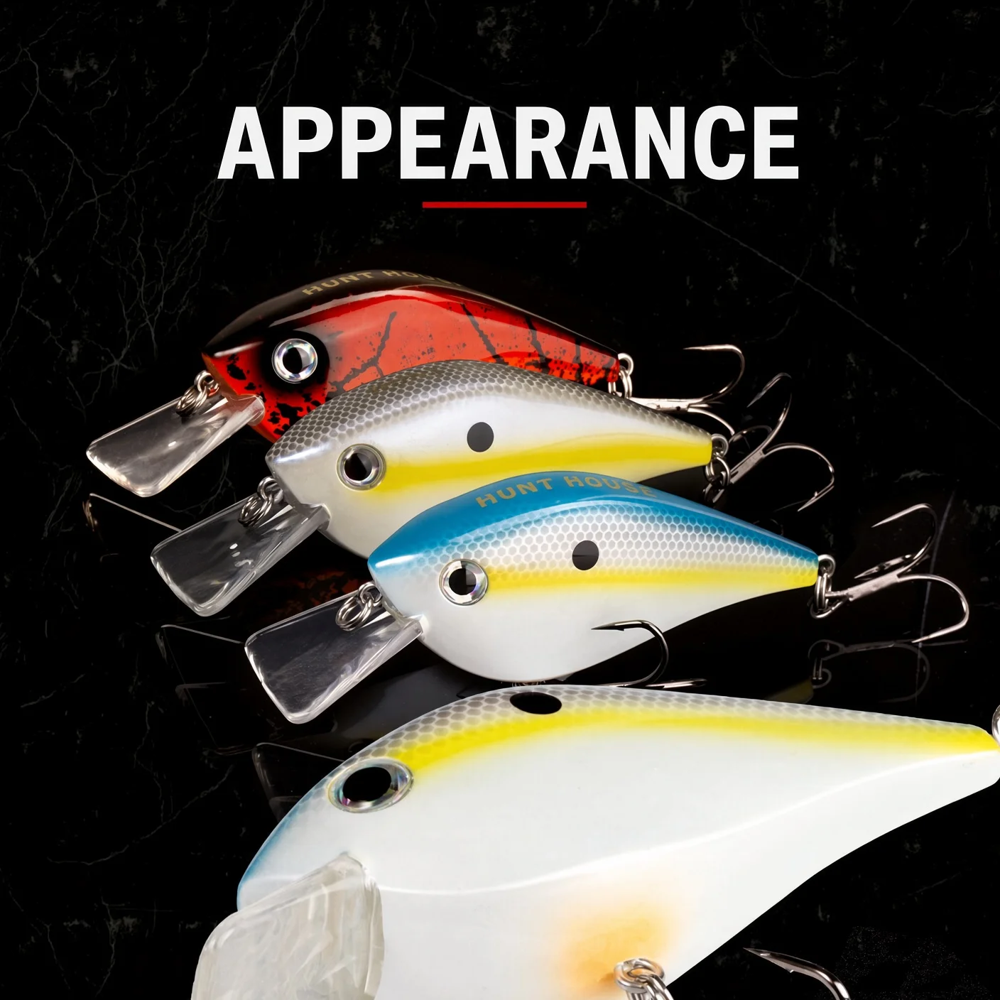 Hunthouse Squarebill Crankbait 65mm 16,5g Schwimm Angeln Locken Kurbel Köder Harte Köder Für Bass Hecht Angeln Süßwasser LW902 – Detail 8