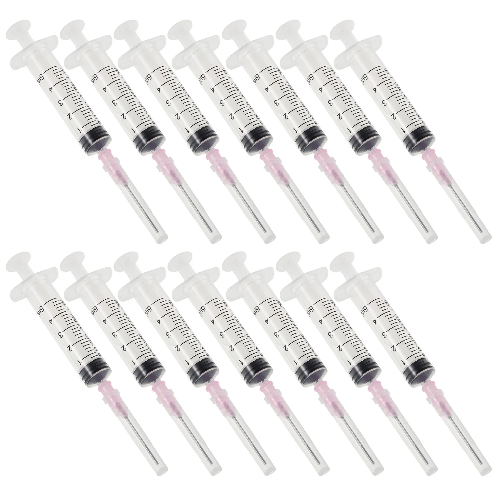 

50 шт. шприцев для заправки чернил, 5 мл, с плоским наконечником, герметичные, прозрачные, пластиковые, для перьевых ручек, для перелива эфирных масел, многоразовые