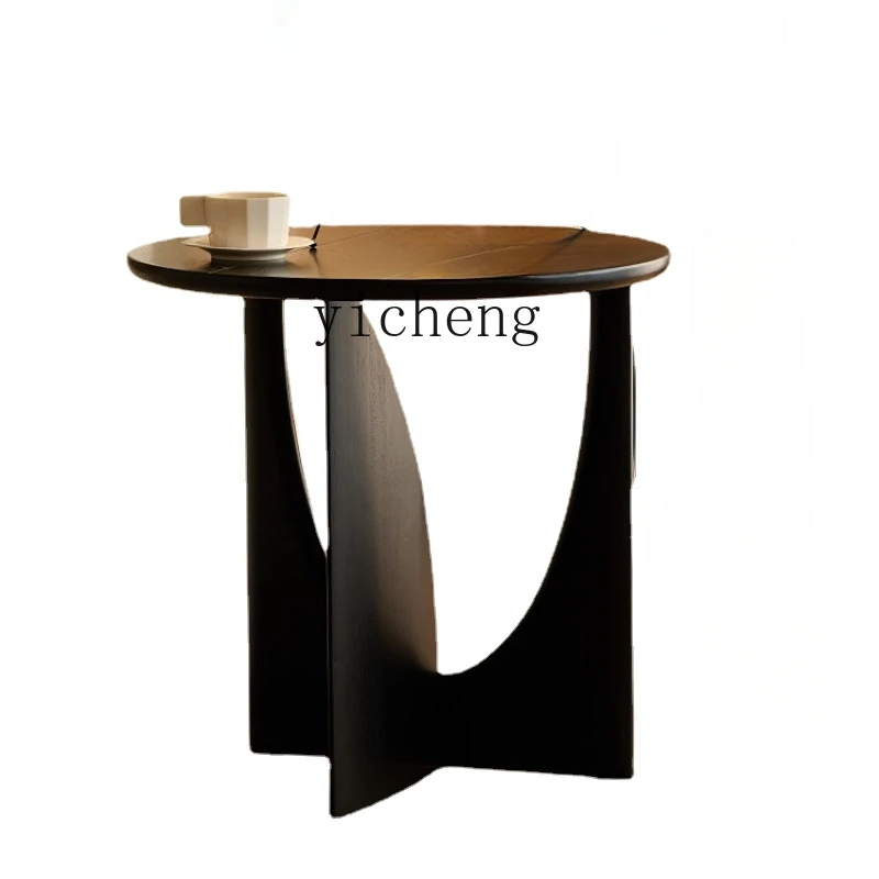 

Tqh Coffee Table Expression Furniture Black Brown Log Side Table round Corner Table