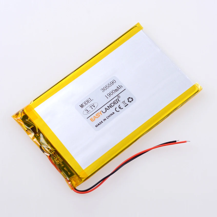 305590 3.7 فولت 1900 مللي أمبير بطارية ليبو ليثيوم أيون بوليمر قابلة للشحن 355590 بطاريات 405590 505590 605590 705590 805590 905590
