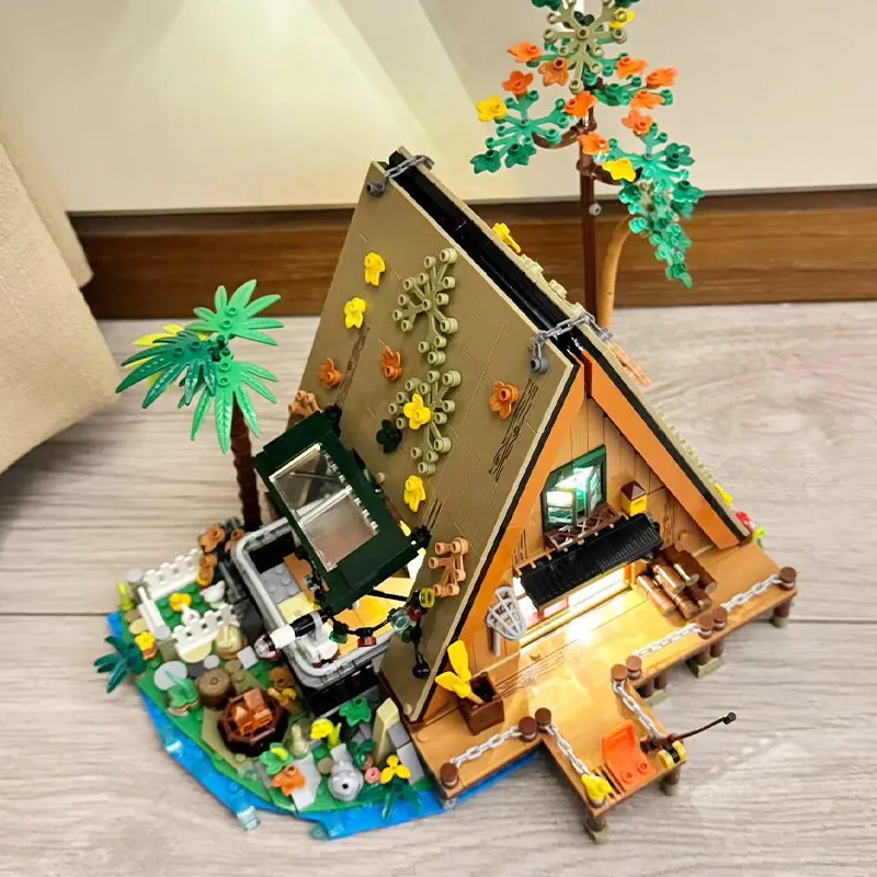 [Forest Chalet] Building Block Hut House Villa Adult Version Assembled Boy and Girl Birthday Gift
