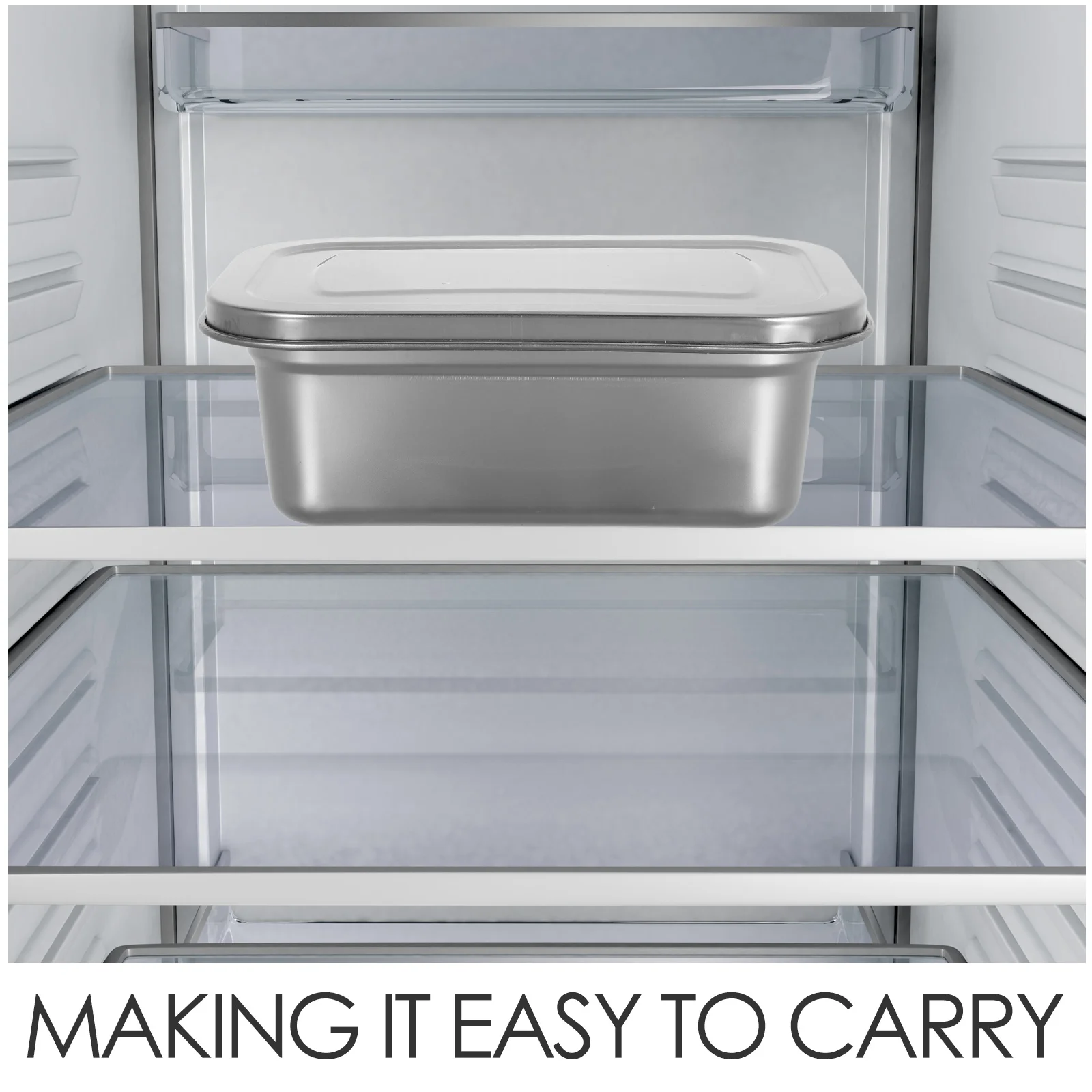 

2Pcs Ice Box Buffet Dishes Food Storage Container with Lids Food Freezer Tub Stainless Steel home picnic Party BBQ