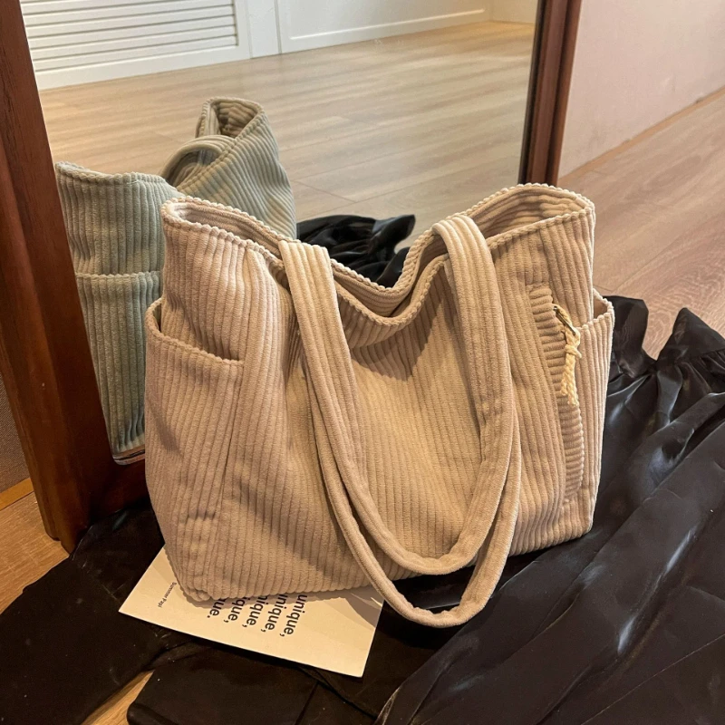 

2025Новое поступление, модная повседневная вельветовая сумка через плечо, сумка через плечо, студенческая женская сумка