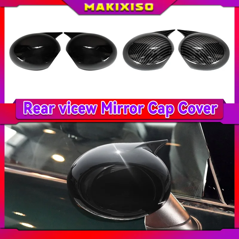 

2 PCS set Rear View Mirror Housing For BMW Mini Cooper R55 R56 R57 R58 R59 R60 R61 Carbon Fiber Style Mirror Cover Cap