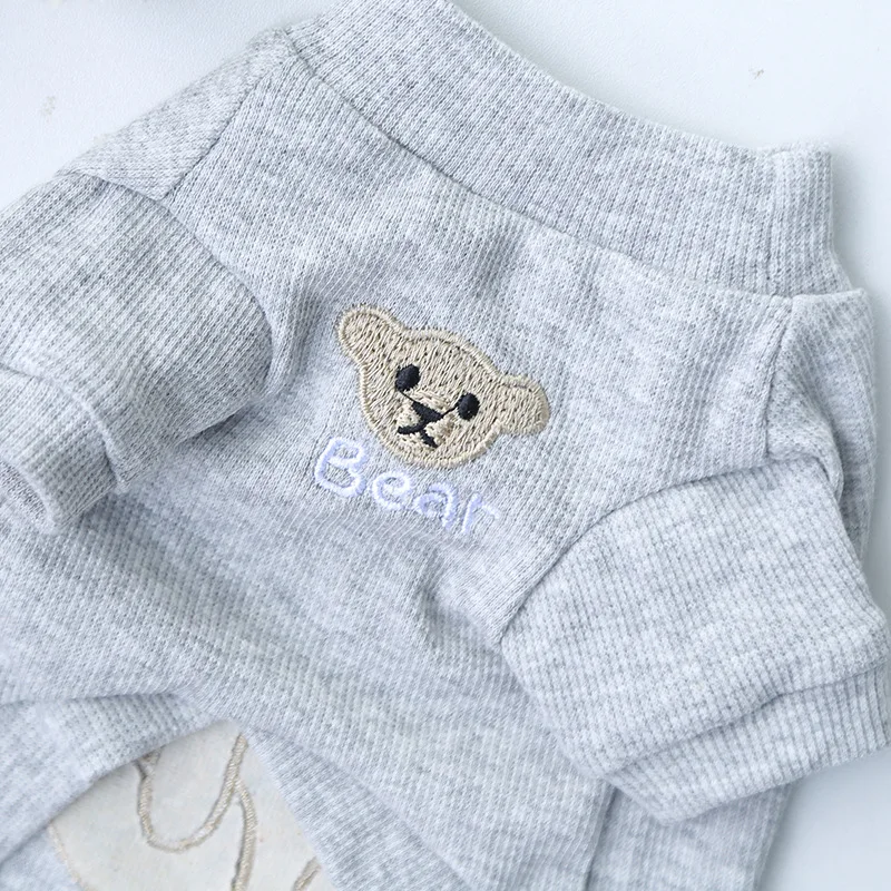 Cartoon Bear Dog Hoodies Cute Cotton Pet Dogs Clothes For Puppy Small Medium Dogs Sweatshirt Jacket French Bulldog Chihuahua