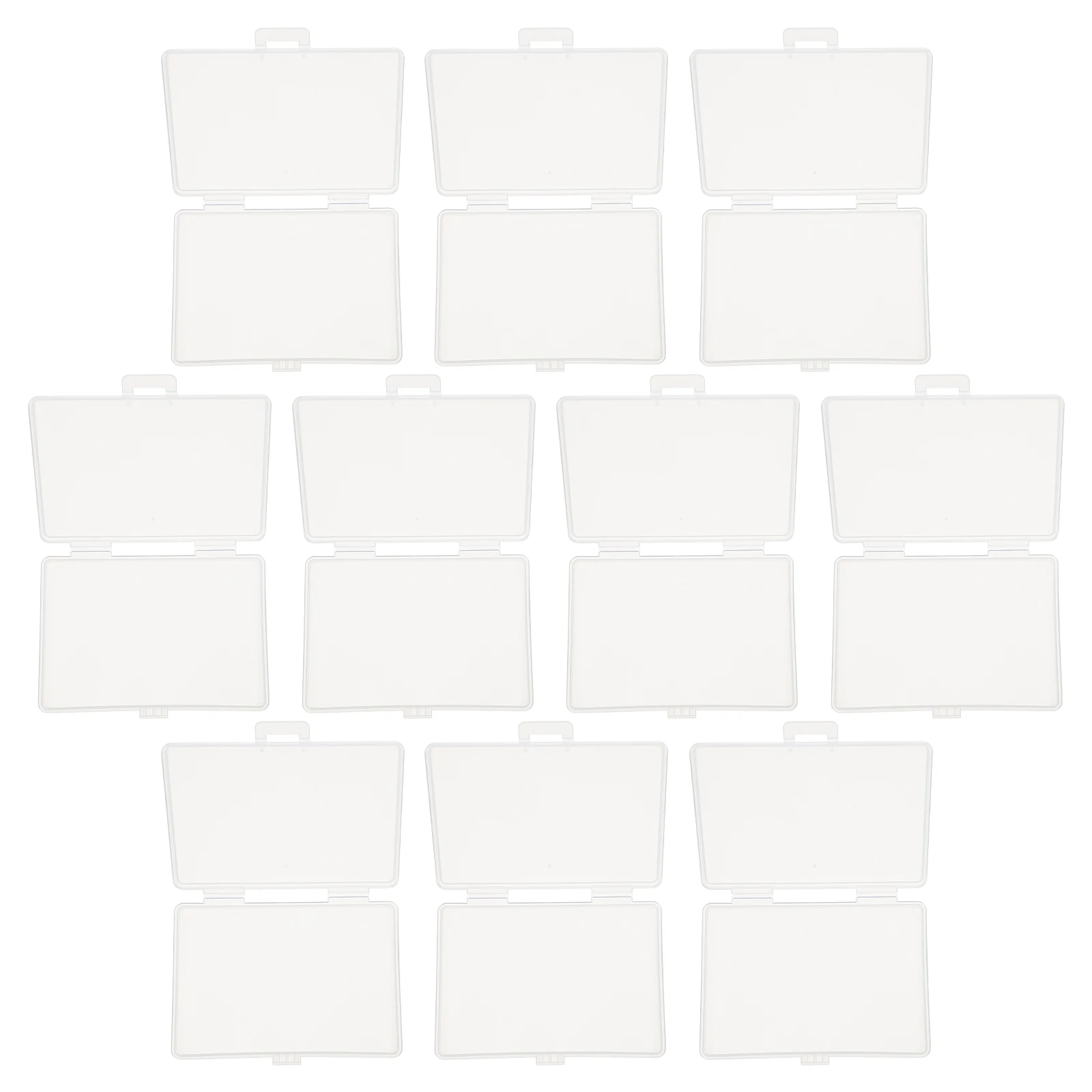 

10Pcs Card Storage Box Transparent High-Class ABS Multi-Function Business Card Case Storage Household Box