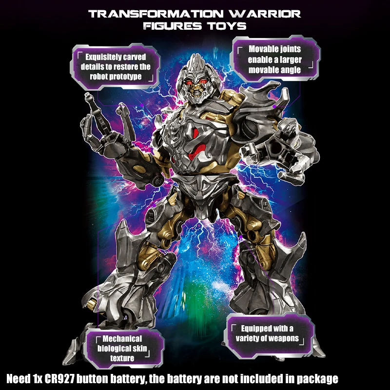 Figuras de acción de Transformers para niños y adultos, Robot megalonado de película clásica, conjunto de modelos de guerrero con arma de armadura, regalo de juguete DIY