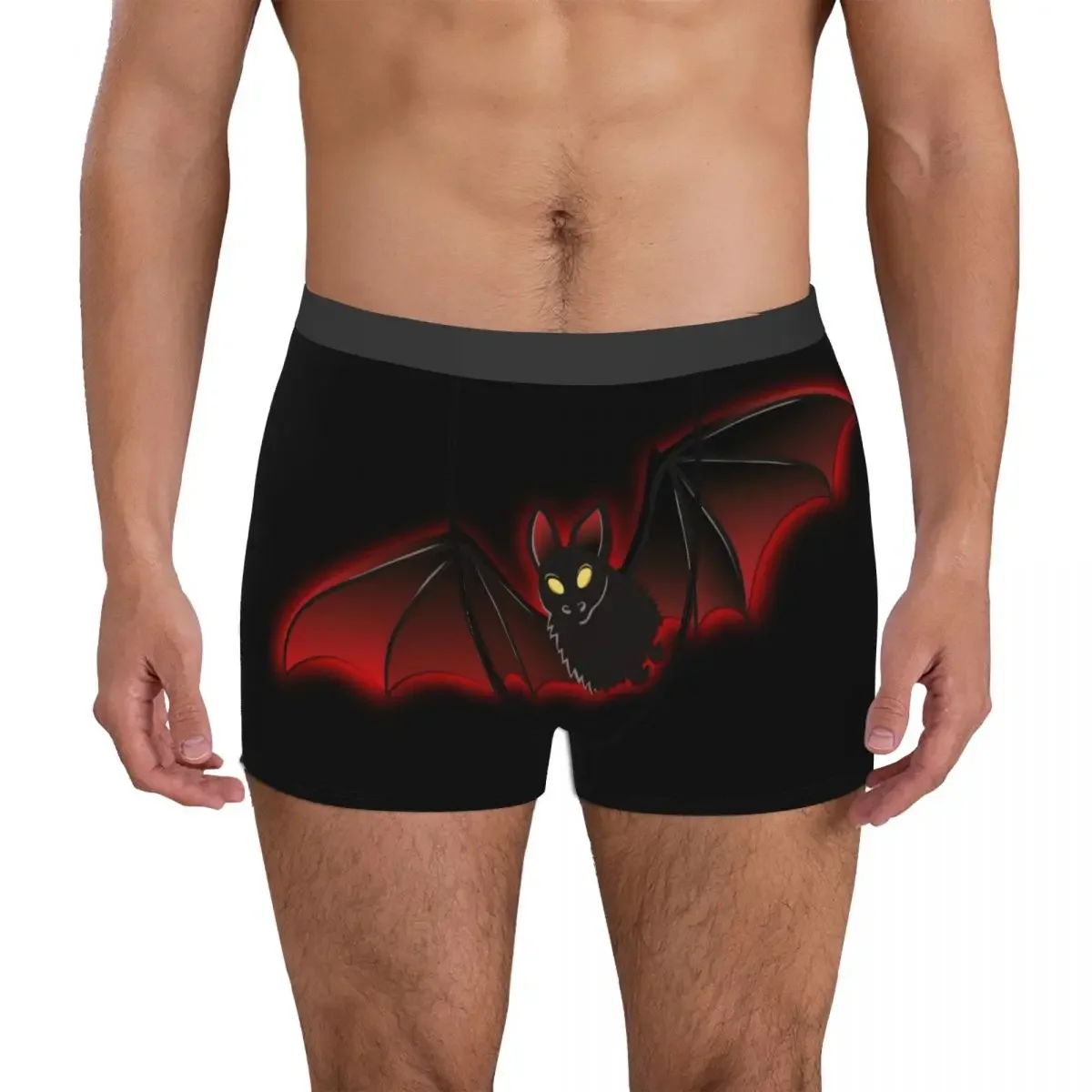 Halloween Bat Underpants Breathbale Panties Male Underwear Print Shorts Boxer Briefs