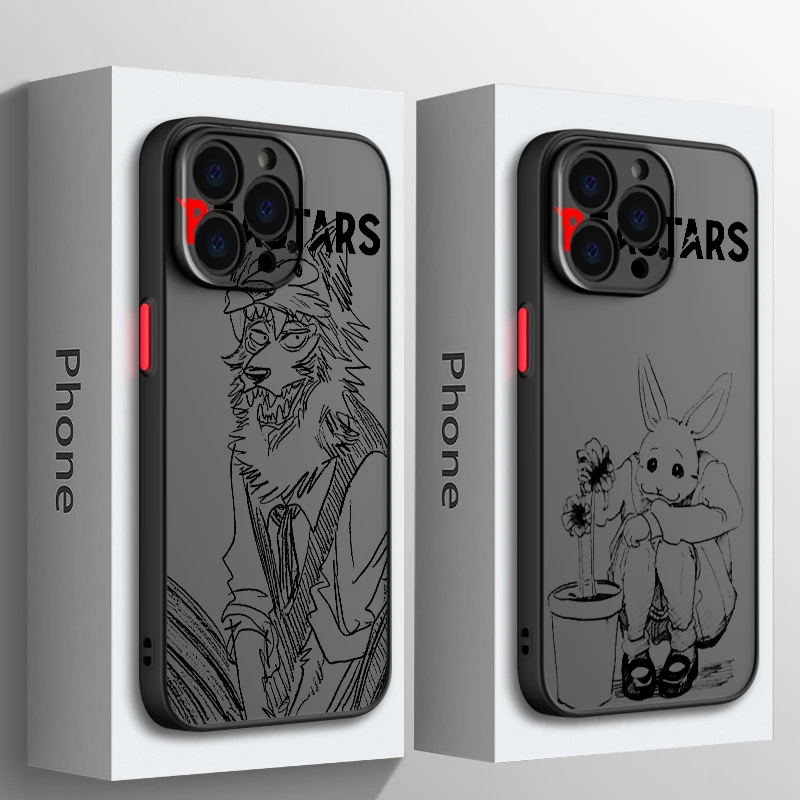 Funda de teléfono Anime Beastars Legoshi para Apple iPhone 15 14 13 12 11 XS Mini Pro Max 8 XR X mate translúcido esmerilado