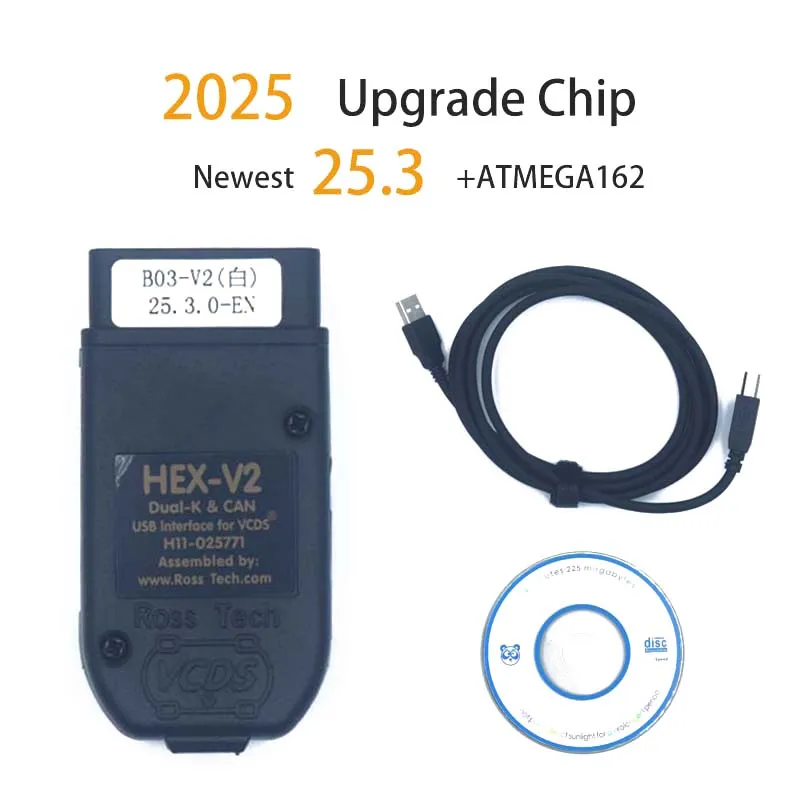 2025 New V25.3 VCDS English Realese VAGCOM HEX V2 25.3 Update - ATMEGA162 FOR VW/AUDI/Skoda/Seat Car Diagnostics Tools