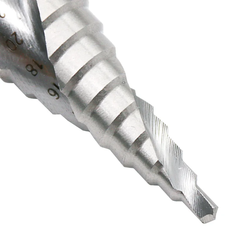 4-12 4-20 4-32 6-60mm Pagoda trapano a vite trapano strumento di carotaggio acciaio ad alta velocità HSS punta per trapano a gradino in acciaio scanalato a spirale in metallo