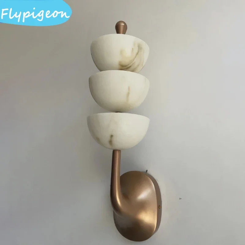 Modern French Luxury Wall Lamp Dimmable Durable Exquisite Wall Light for Villa Hotel Staircase Living Room Dining Romm Indoor