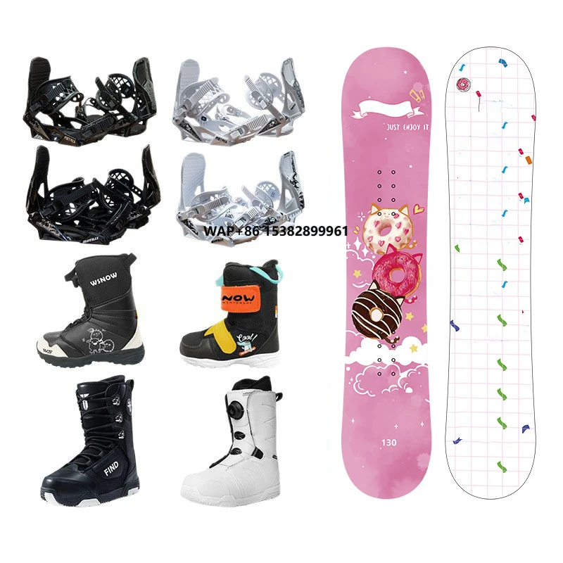 

Индивидуальный дизайн, экологичный, зимний, для подростков, комплект для сноубординга: держатель для сноуборда, набор для сноубординга, с сердцевиной из тополя, детский комплект для сноубординга