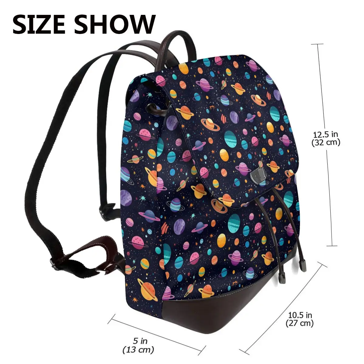 Solar System Space Planets Universe Bookbag School Student Bags Hiking Travel Daypack for Women Fashion Derma Backpack