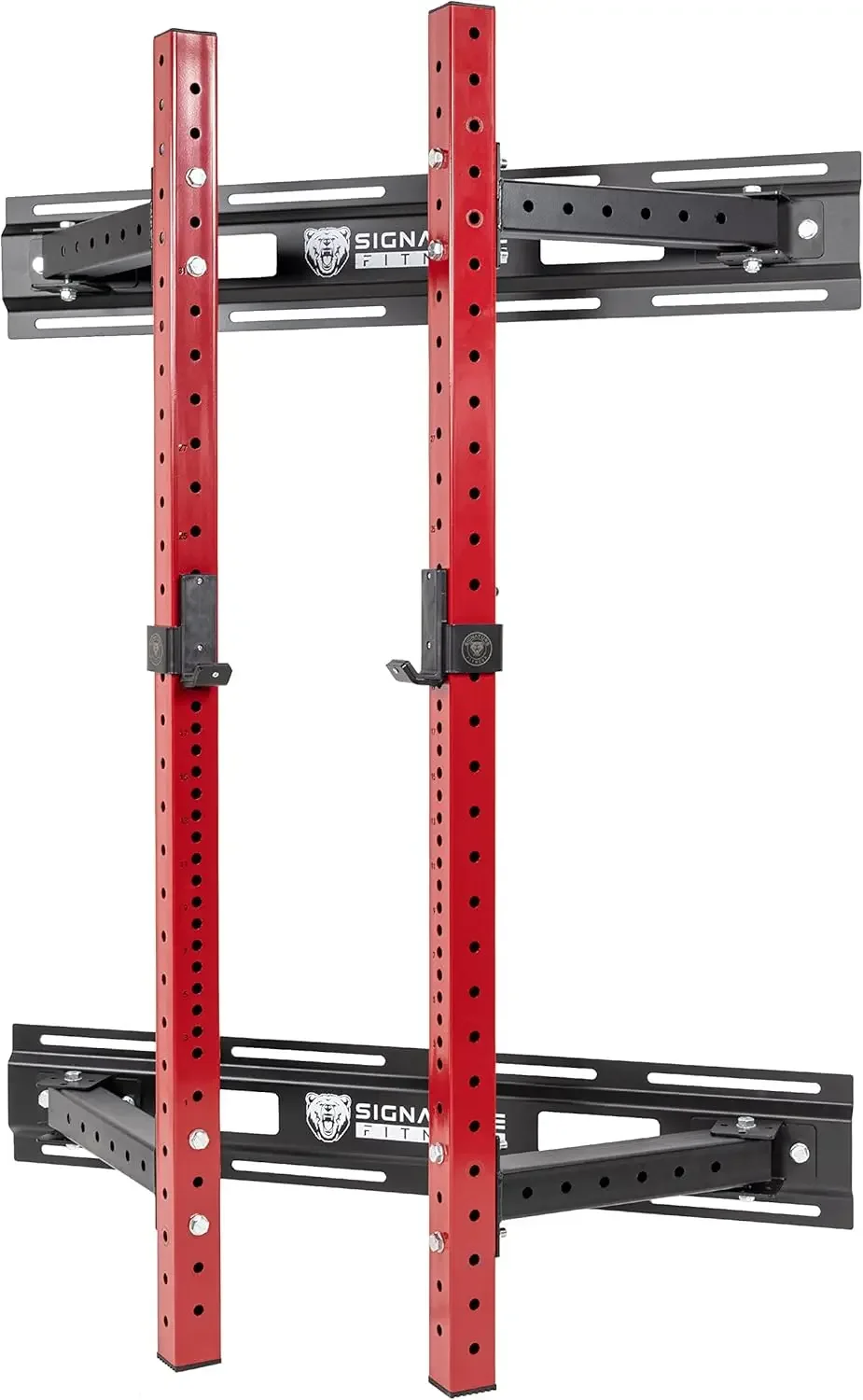 Fitness 1,000 libbre capacità 3 "x 3" Power Cage Power Rack Squat Stand, include J-Hooks e bracci di sicurezza, Opti