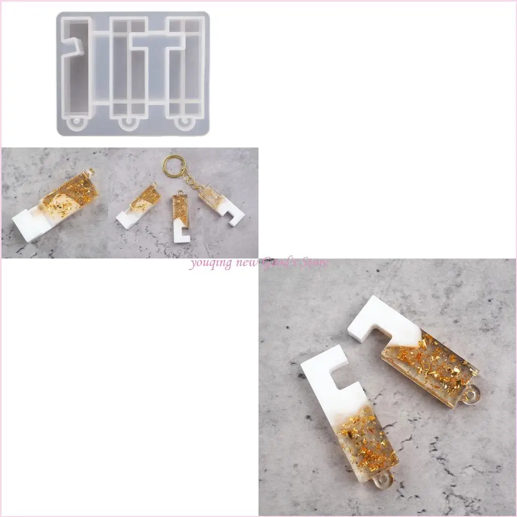 

57QA эпоксидный держатель для сотового телефона, брелок, подвеска в виде формы для DIY, держатель для сотового телефона ручной