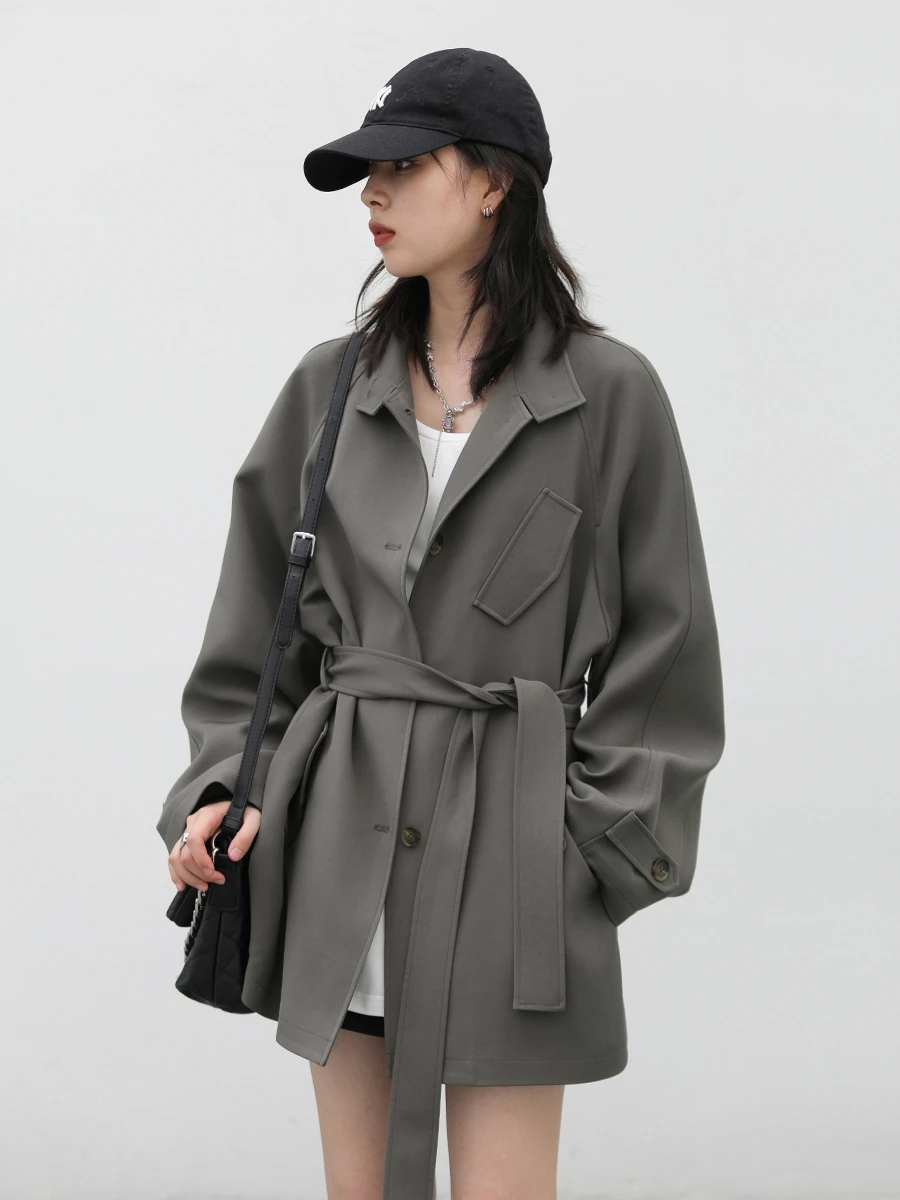 CHIC VEN donna lungo Trench maniche Raglan giacca a vento cappotti femminili abbigliamento donna soprabito autunno primavera 2023