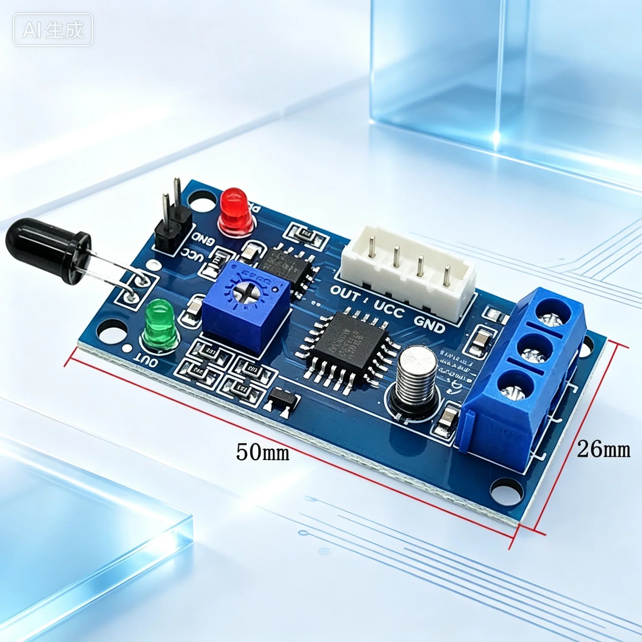 for Flame Intensity Relay On‑Off Module Flame Light Detection Sensor Board Adjustable Sensitivity
