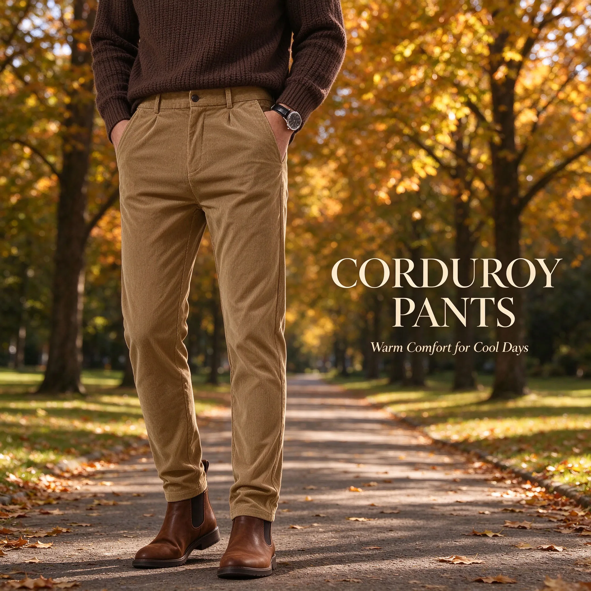 men's-corduroy-tapered-pants-pleated-front-stretch-back-waist-casual-trousers-spring-autumn-winter-smart-casual-retro-work-pants