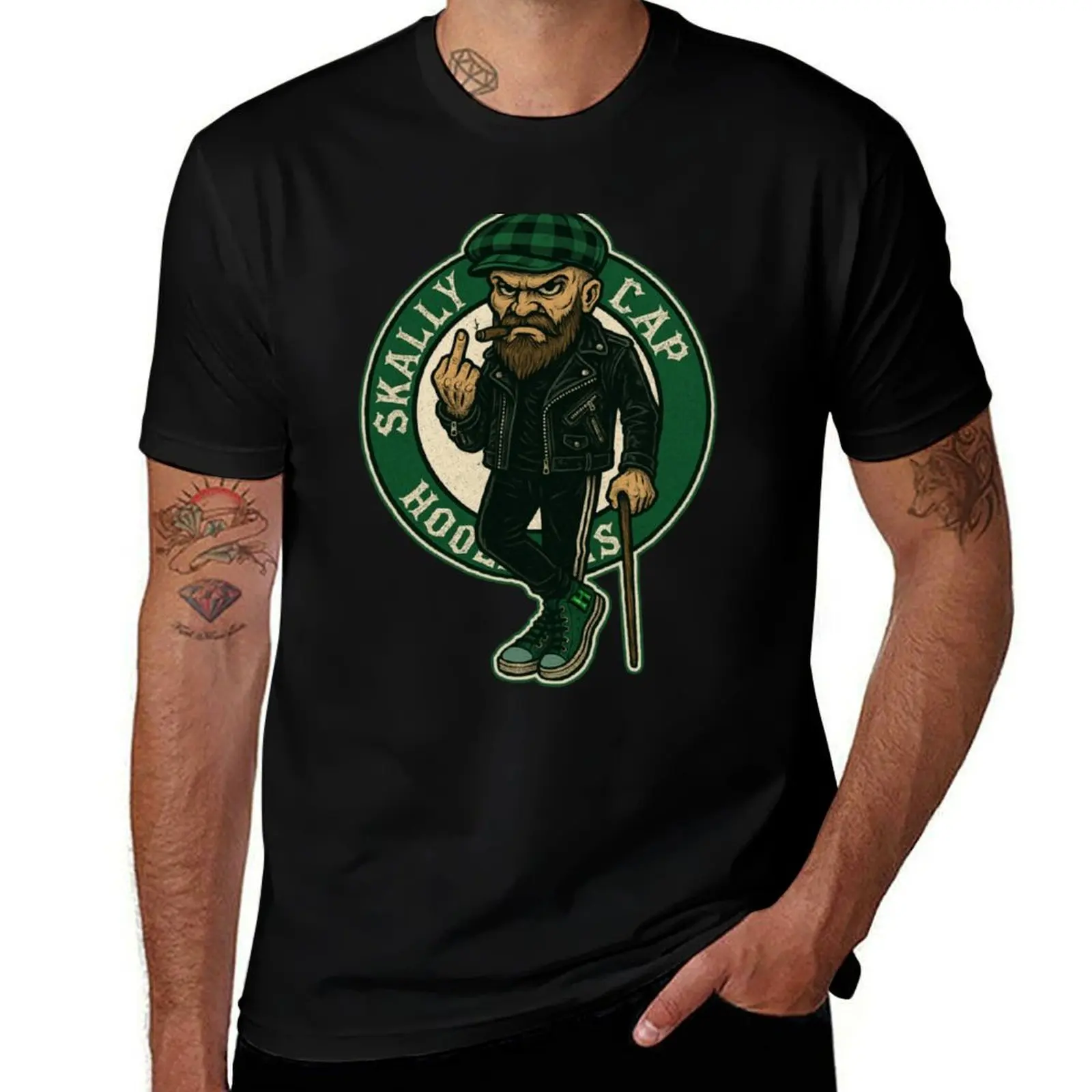 Skally Cap Hooligans: Футболка Celt Boss, легкая рабочая футболка