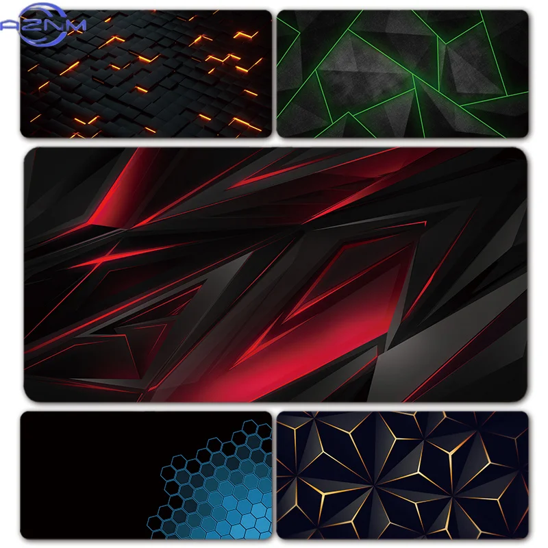Black Simple Background Minimalist Business Abstract Geometric Shapes XXL Large Game Mouse Pad Desk Mat Mousepad