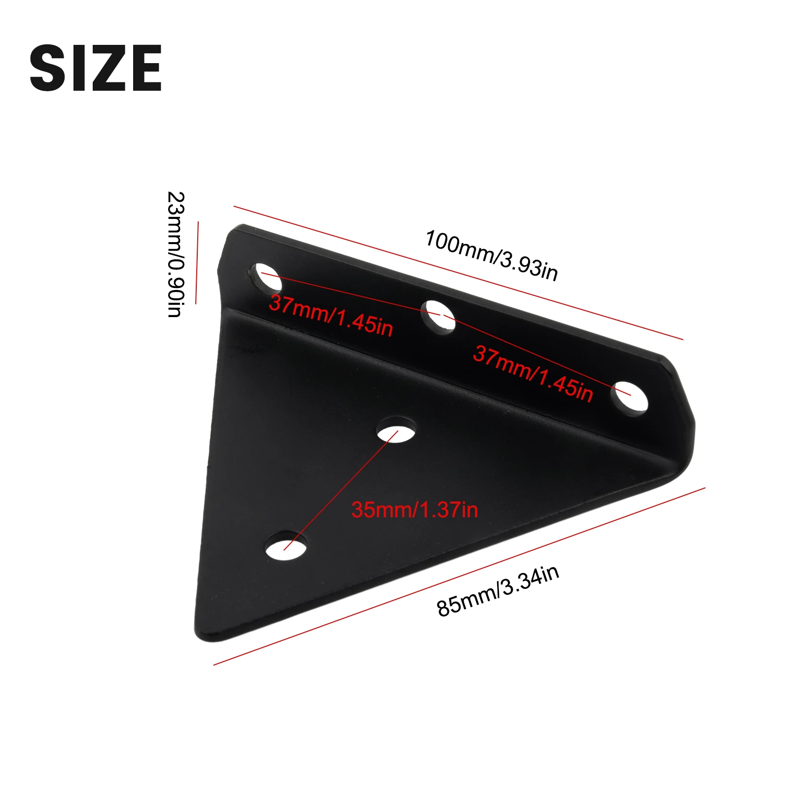 Prateleira triangular prática, 1 peça, móveis pretos, resistente, invisível, montada na parede, prateleira triangular