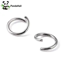 Anneaux de saut ouverts en acier inoxydable, vente en gros, bijoux, 4000 pièces, 4mm, 5mm, 6mm, 7mm, 8mm