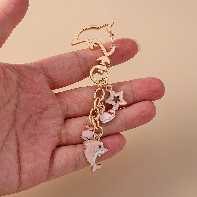 Aihua Schöne Y2K Sommer Strand Ozean Goldfisch Tintenfisch Wal Delphin Schlüsselbund Für Frauen Schlüssel Ringe Handtasche Anhänger Souvenir Geschenke – Detail 6