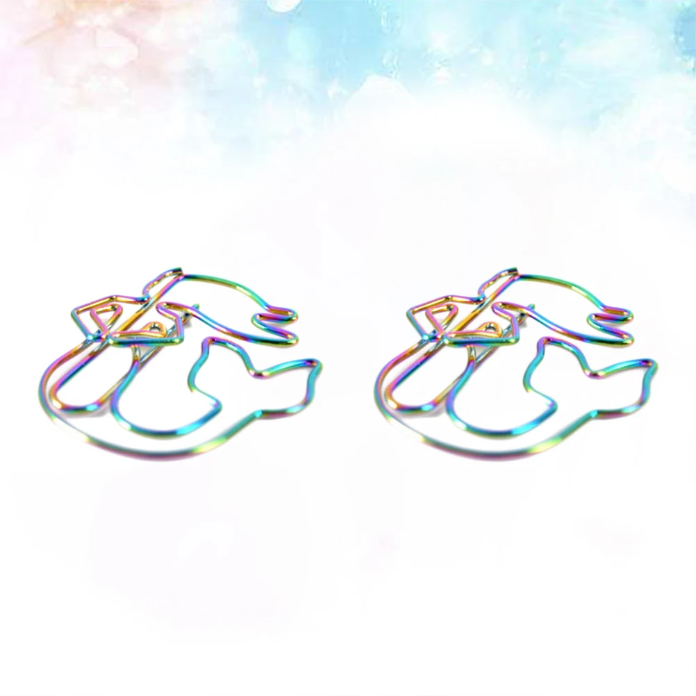 

8pcs Colored Paper Clips Cute Cartoon Animal Shaped Binder Metal Bookmark for Office School Notebook Calendar Scrapbook Notepad