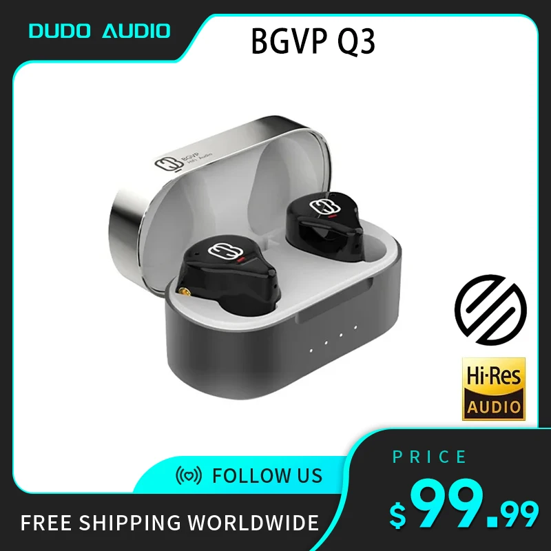 

BGVP Q3 Headphone TWS Bluetooth5.3 Headset Wireless HIFI MMCX In-ear Monitors Earphone