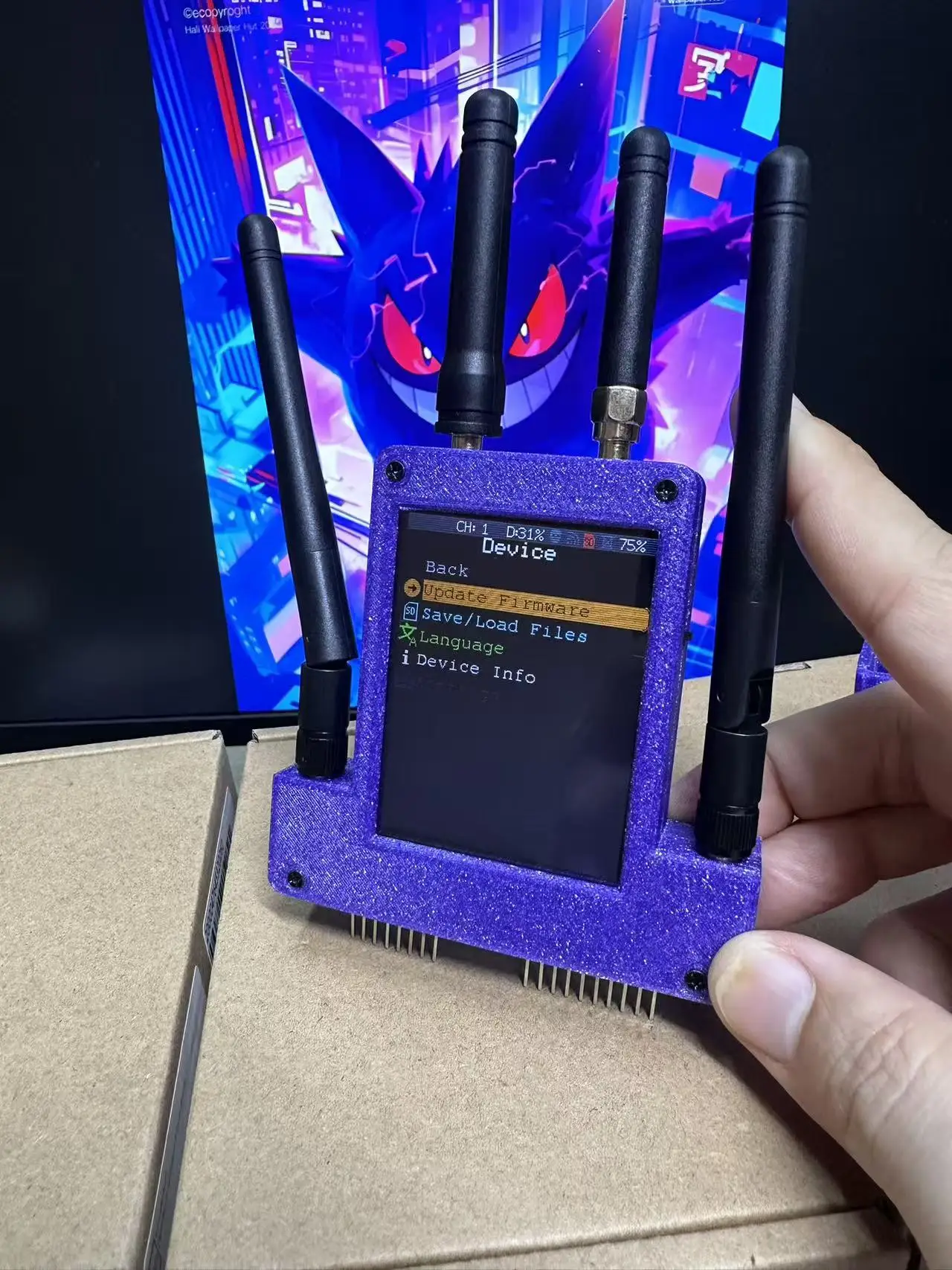 Com instruções de uso (firmware) para placa de expansão 4 em 1 para Flipper Zero: 433M + ESP32S2 + GPS + tela de 2,8 polegadas