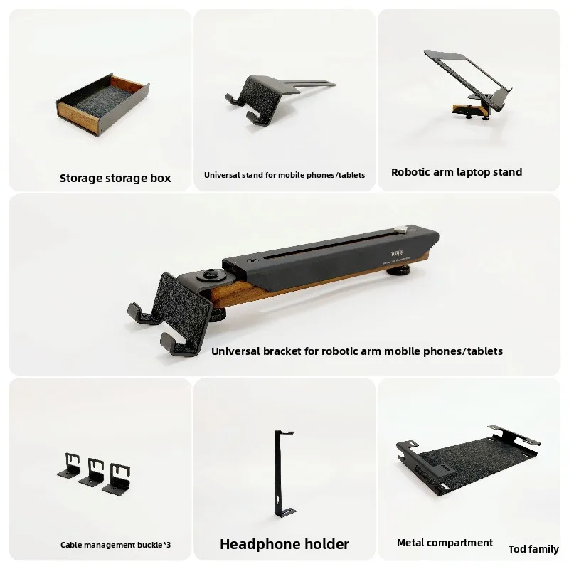 H20 Modular Sliding Monitor Stand Accessory Adjustable Mechanical Arm for Laptop Stand Space Saving Desk Organizer for Office