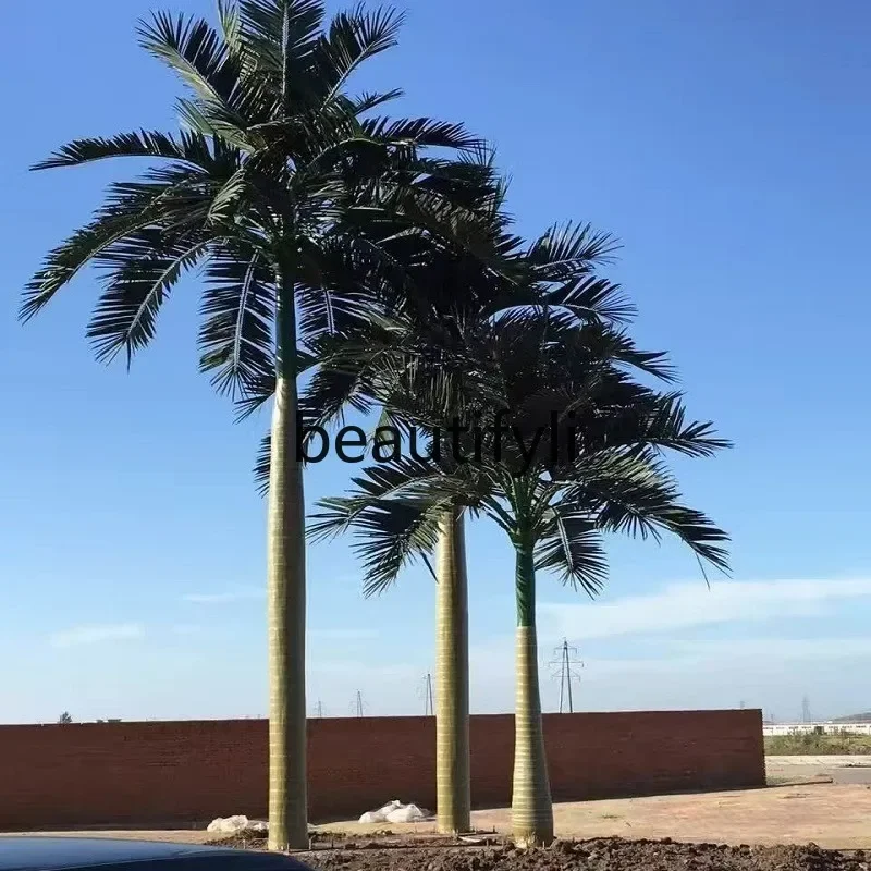 smt45 Large Coconut Tree Artificial Palm Tree Tropical Green Plant Indoor and Outdoor Fake Decorative Bionic Coconut Tree