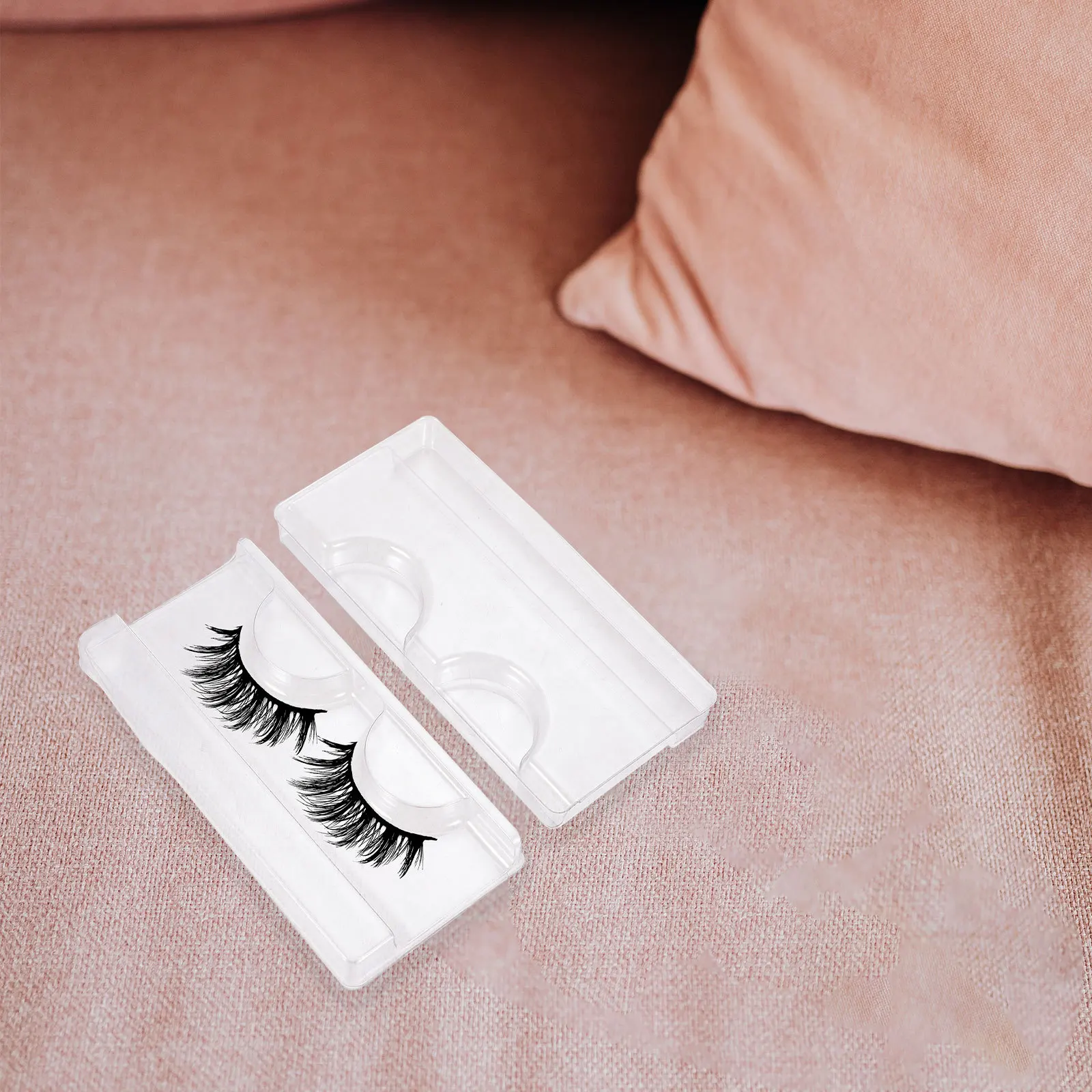 100Pcs Transparent Eyelash Storage Trays Economic False Lashes Organizer Holders Eyelash Storage Tray Fashion Lash Tray