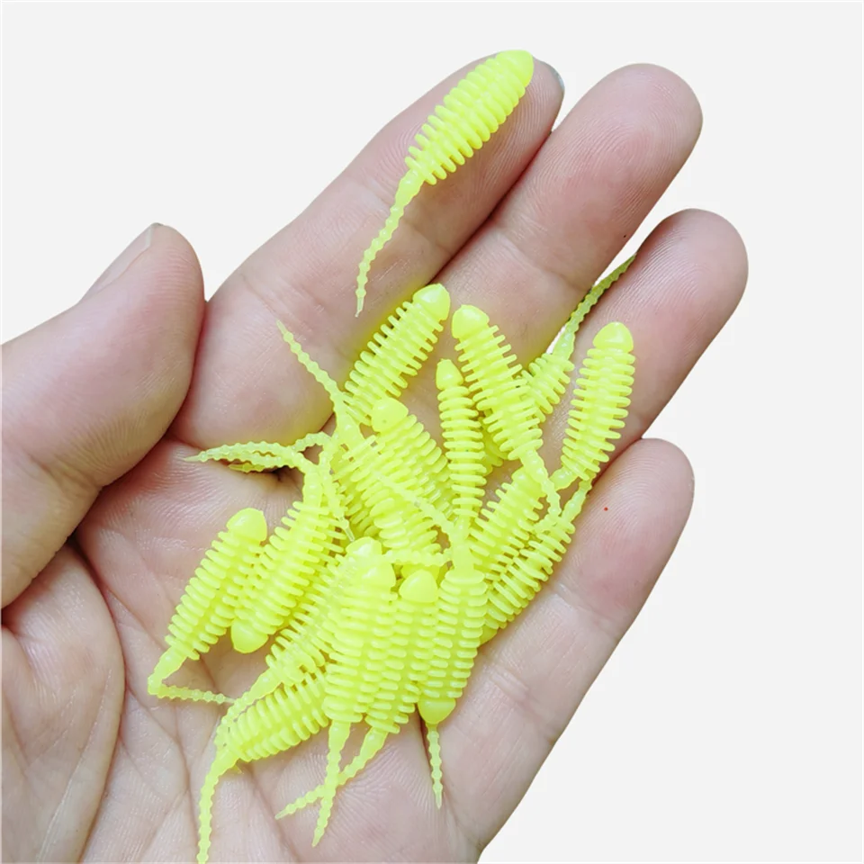 MUKUN 20PCS NEUE AJING Weicher Köder Rockfish Angeln Lockt 0,2g/3,5 cm MINI Künstliche Köder Swimbaits Jig locken Wobbler Wurm Tackle – Detail 14