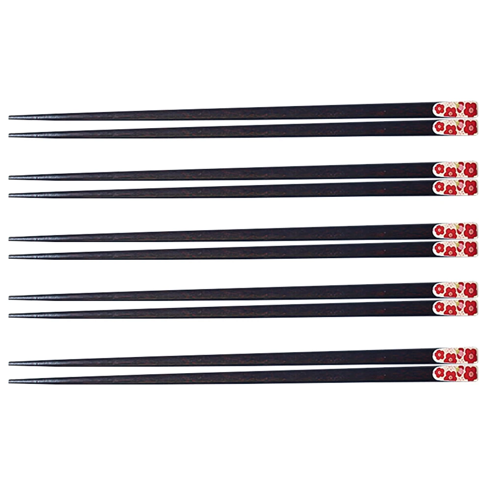 

5 Pairs Chopsticks Set Eco Practical Tableware Friendly Reusable Japanese Style Practical Tableware Travel Dining Storage