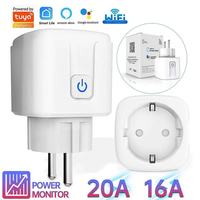 Tuya Wifi Smart Plug EU16A/20A Smart Socket With Power Monitoring Smart Life APP Remote Control Support Google Assistant Alexa